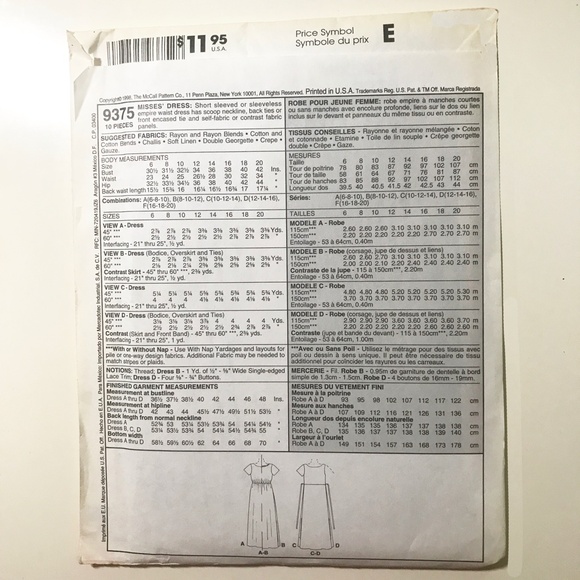 McCall's Dress Patterns - Picture 10 of 10